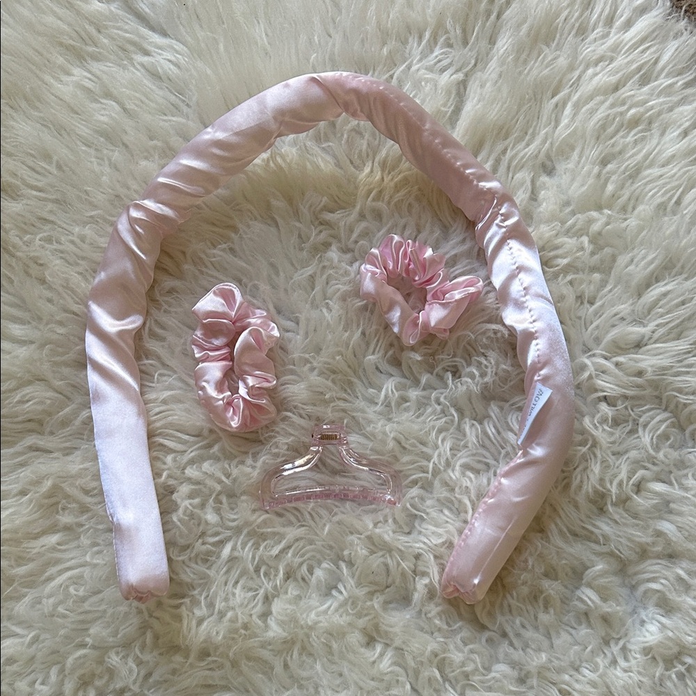 Pink Satin Heat Free Curl Kit